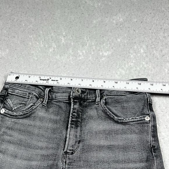 AGOLDE Jean Shorts Women’s 28 Light Denim High Rise Button Fly Cutoff Frayed - Picture 7 of 13